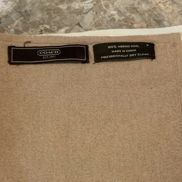 COACH Wool Scarf - Picture 2 of 2